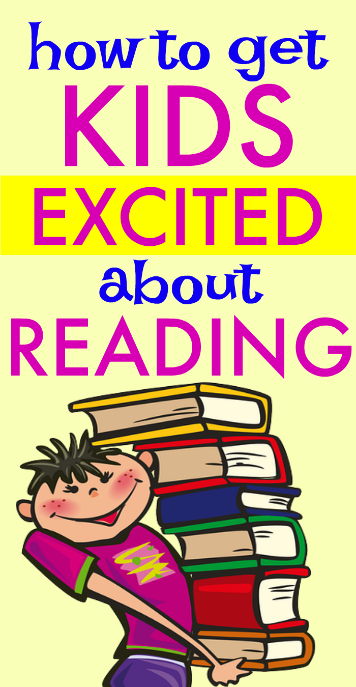 Reading For Kids Struggling Readers Issues Text over a cartoon child smiling and carrying a big stack of books