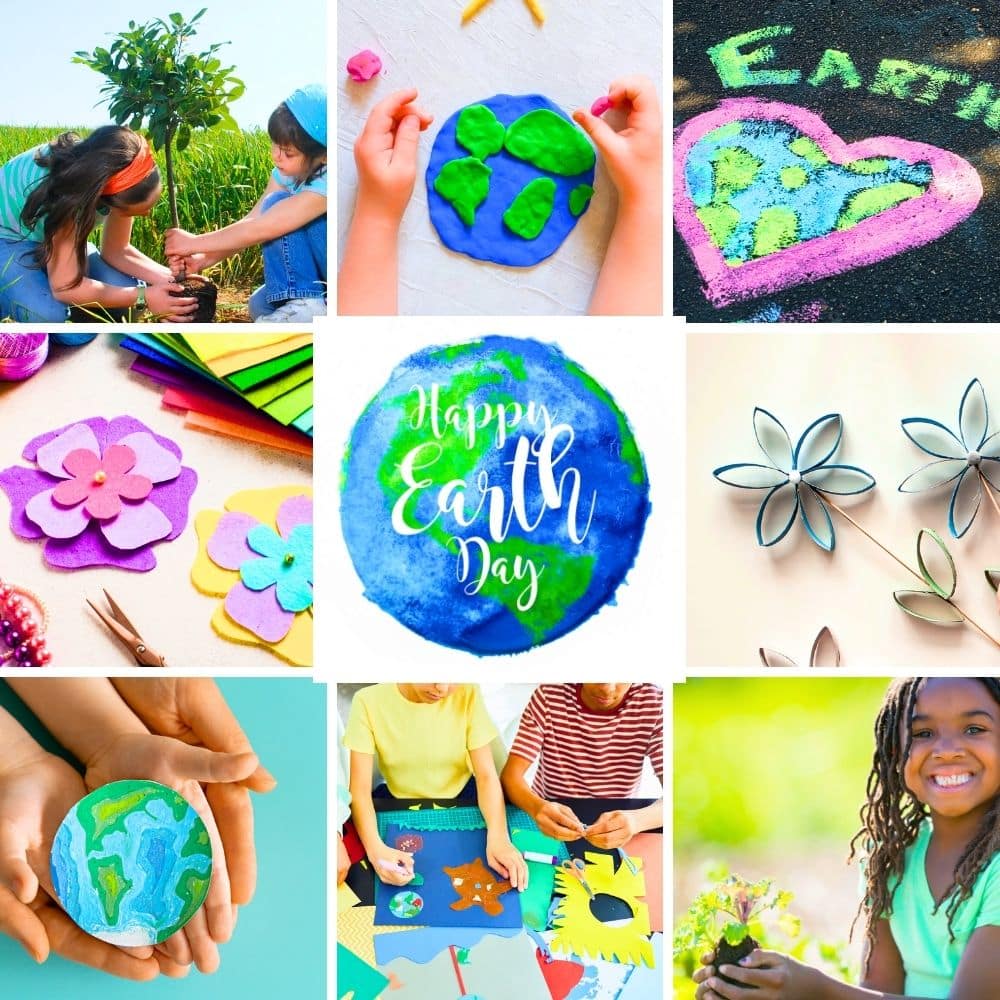 Earth Day Crafts for Kids (earthday project ideas and activities to do for earth day) different images of earth day crafts and earth day planting and earth day projects for kids