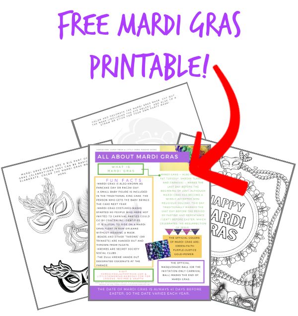 free mardi gras coloring pages