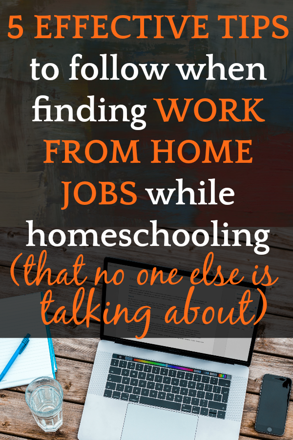 How To Make Money From Home: 12 Best Jobs for Moms who Homeschool [UPDATED 2019] open laptop on a table with a notepad and pen