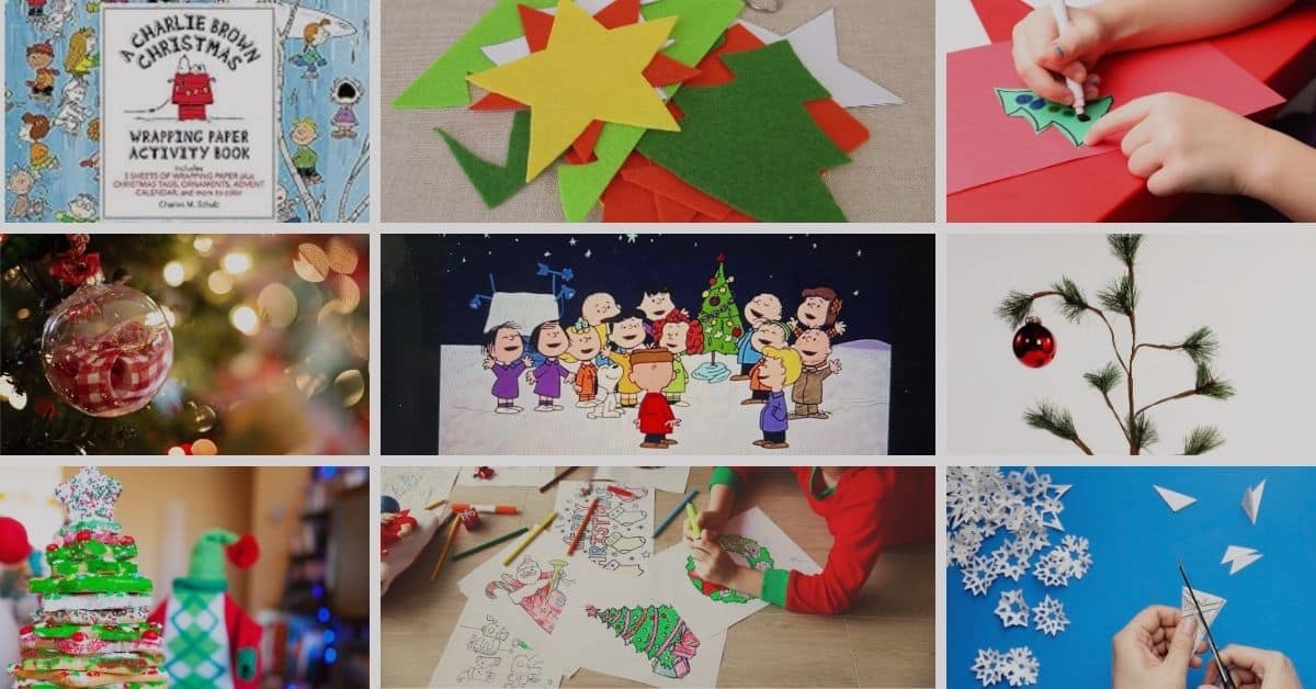 Charlie Brown Christmas Activities and Lessons for Kids - different Charlie Brown Christmas crafts and holiday activities for kids to do with the Charlie Brown Christmas cartoon