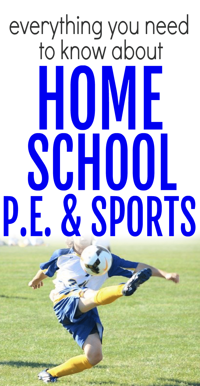Homeschool sports and homeschool PE fitness kid kicking a soccer ball on a field