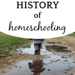#15 IN HOW TO HOMESCHOOL SERIES: History of Homeschooling child's legs stomping in a mud puddle