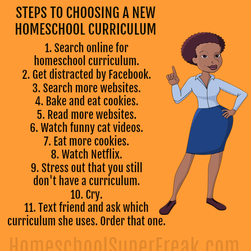 Funny Homeschooling Memes #1: How to Find the Perfect Homeschool Curriculum in 11 Steps