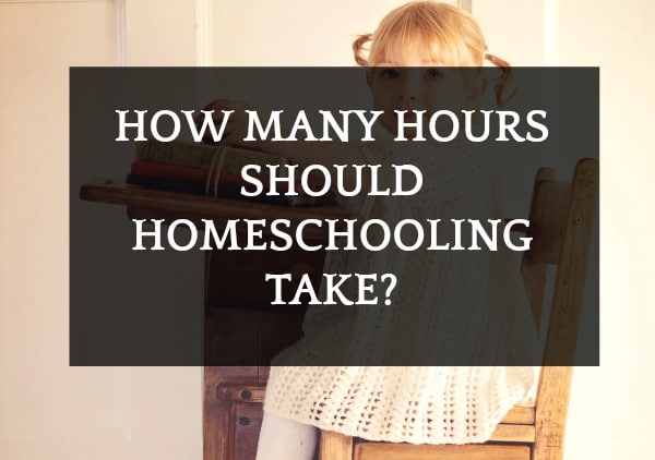 Homeschool Hour Requirements: How Many Hours Should Homeschooling Take? with a little girl sitting at a school desk