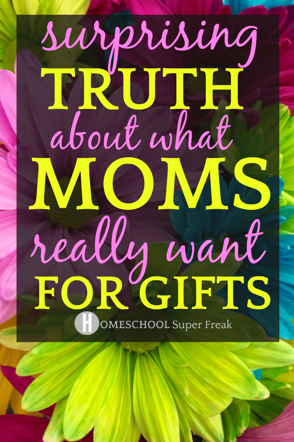 MOTHER'S DAY IDEAS FOR MOM text over bright flowers