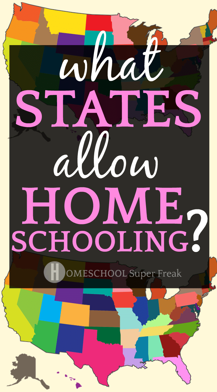 What states allow homeschooling? is a common question, especially if you're just starting your research or getting ready to home school and may be wondering if it's illegal to homeschool. #homeschool #homeschooling #homeschoolers #education #school