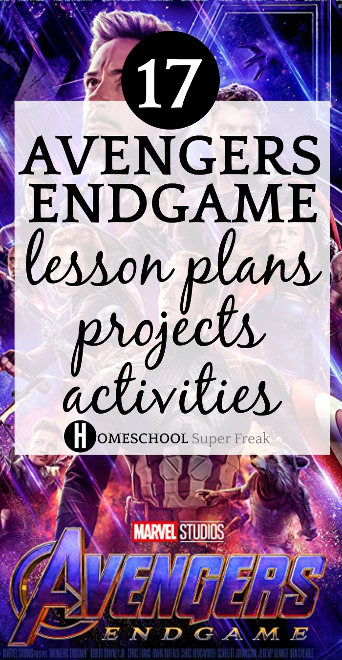 17 Avengers Endgame Lesson Plans, Project, and Activities. Here are some great Avengers Endgame lesson plans and activities for you to add to your studies and theme lessons. #avengers #avengersendgame #movies #familymovienight #theme #lesson #lessonplans #homeschool #homeschooling #homeschoolcurriculum #learning #education #educational #educationaltoys #educationalgames #gameschooling