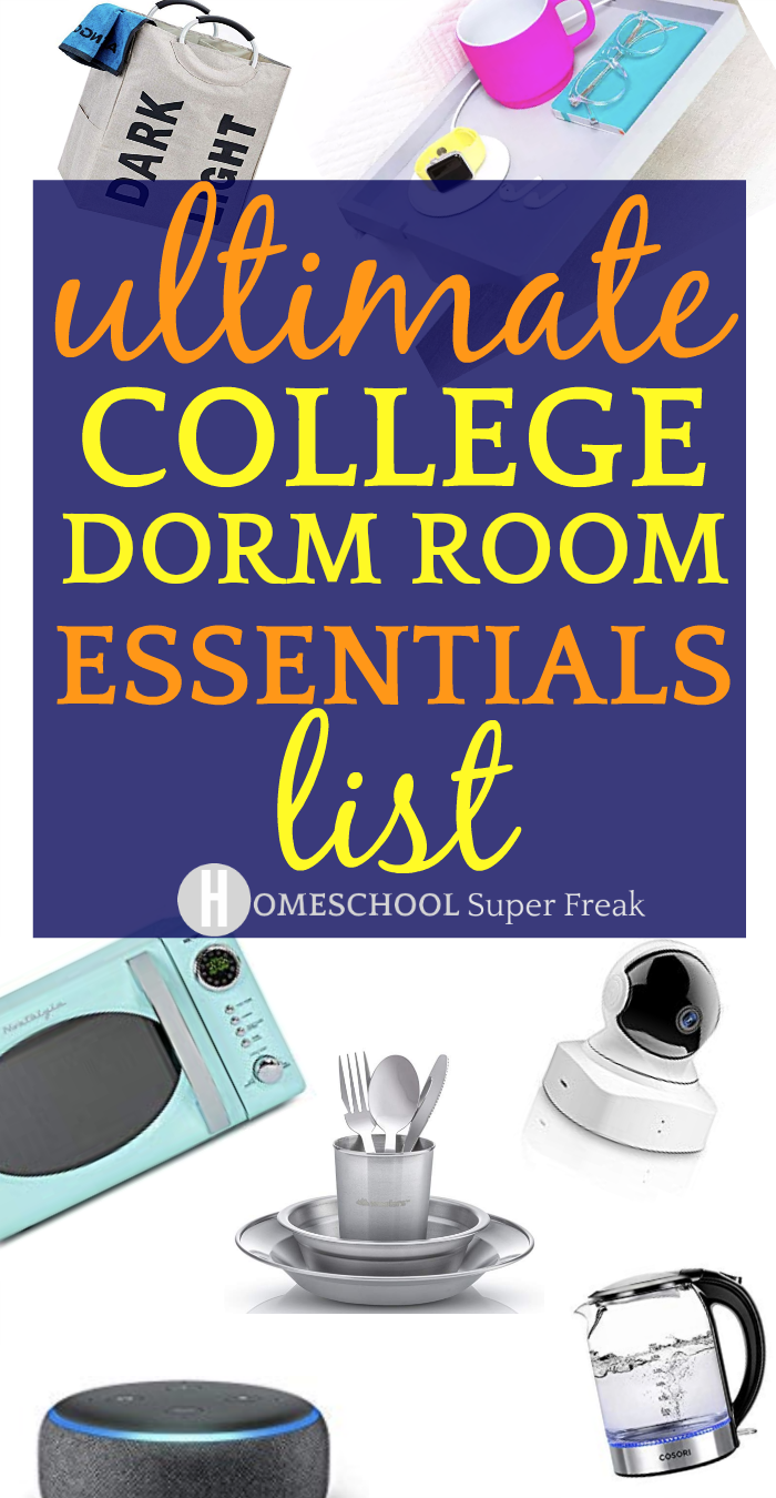 Ultimate College Dorm Room Essentials List (+ 9 Must-Have Grad Gifts for Your New Freshman) #college #collegelife #collegetips #collegedorm #graduation #graduationgifts #highschool #highschoolgraduation #homeschoolhighschool #school #schoolsupplies #education #university #freshman #freshmanadvice #collegefreshman