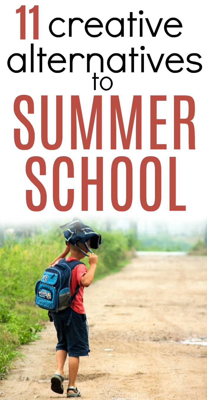 Creative Alternatives to Summer School young boy walking down a dirt road in summer with school backpack