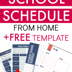 School Schedule at Home and Free School Schedule Template Printable