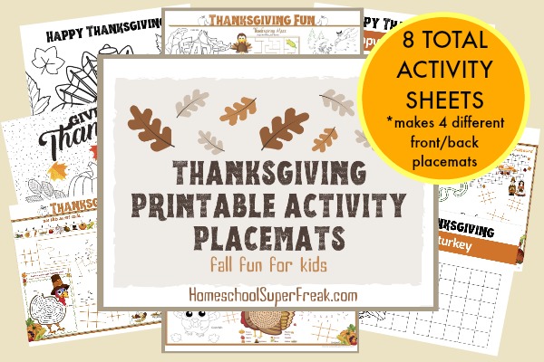 PRINTABLE THANKSGIVING PLACEMATS