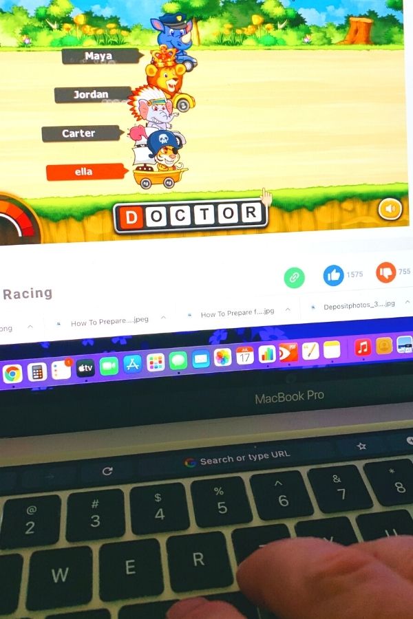 Jungle Racing Keyboarding Typing Game For Fun Type Practice (gaming typing)