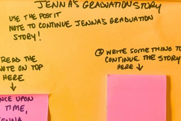 sticky note game supplies for the Graduation Party Post-It Note Game