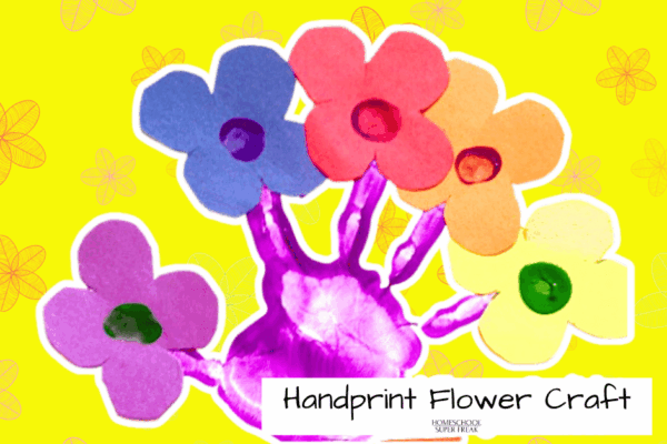 paper flowers handprint craft